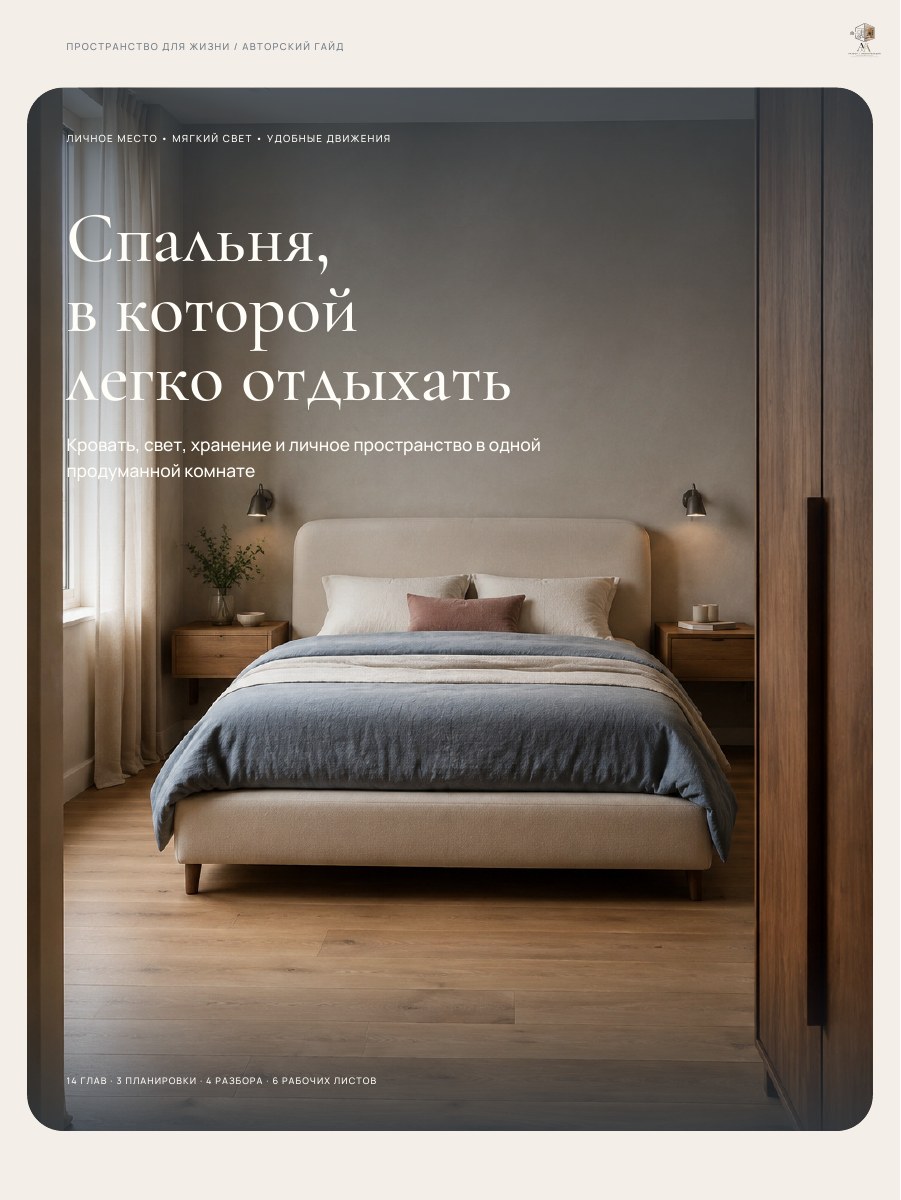 Обложка гайда «Спальня, в которой легко отдыхать»