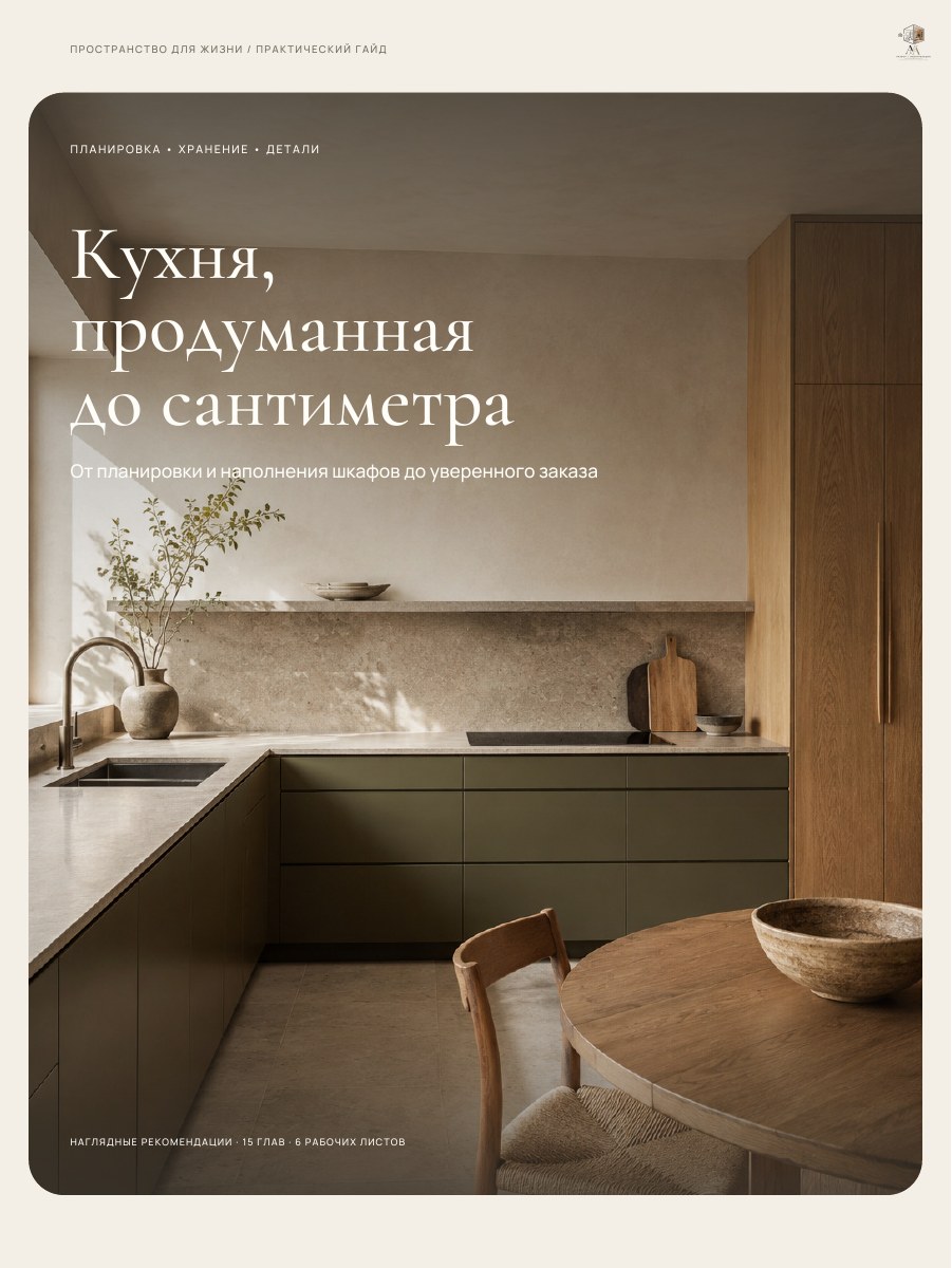 Обложка гайда «Кухня, продуманная до сантиметра»