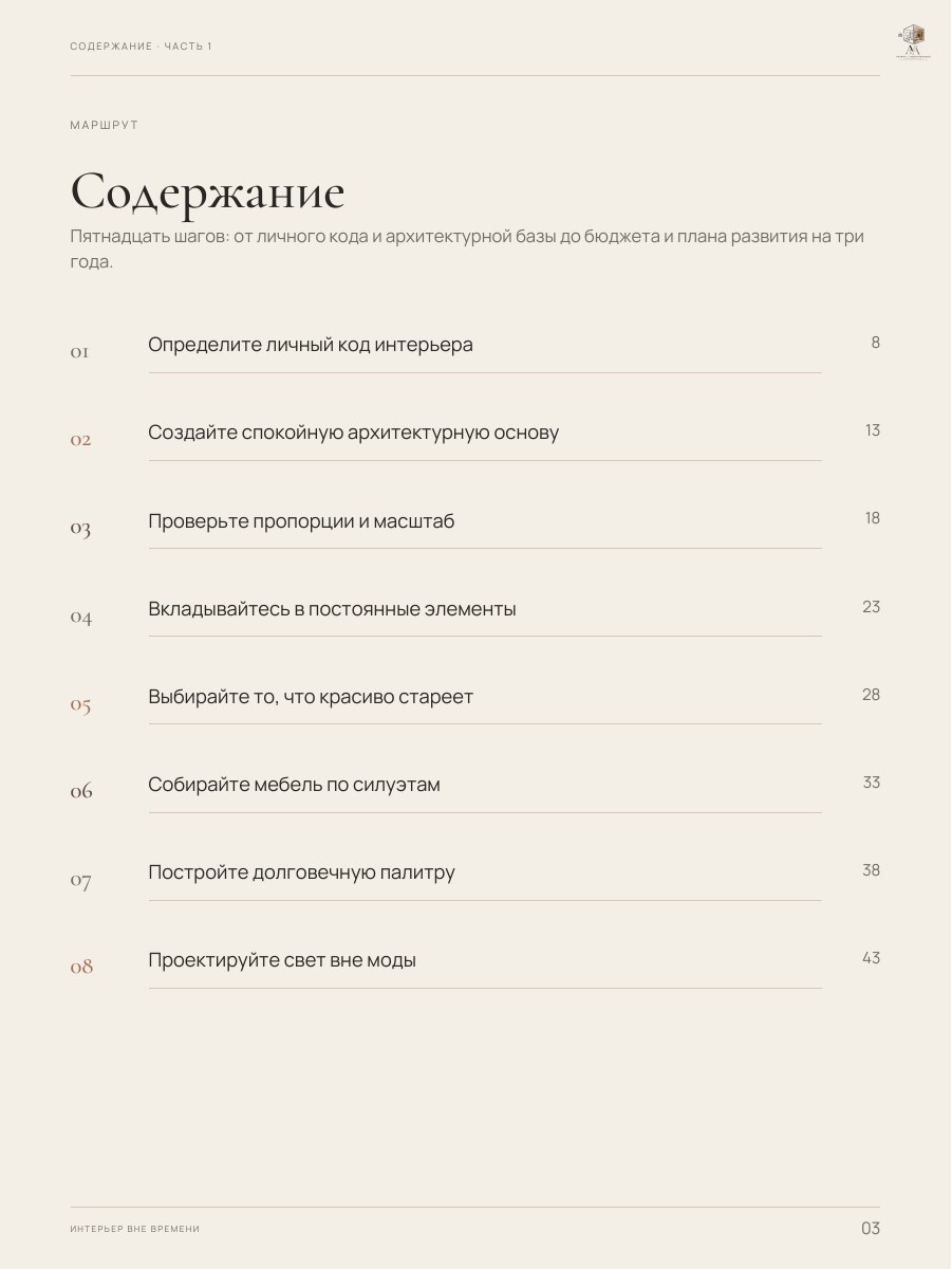 Оглавление гайда «Интерьер вне времени», страница 3
