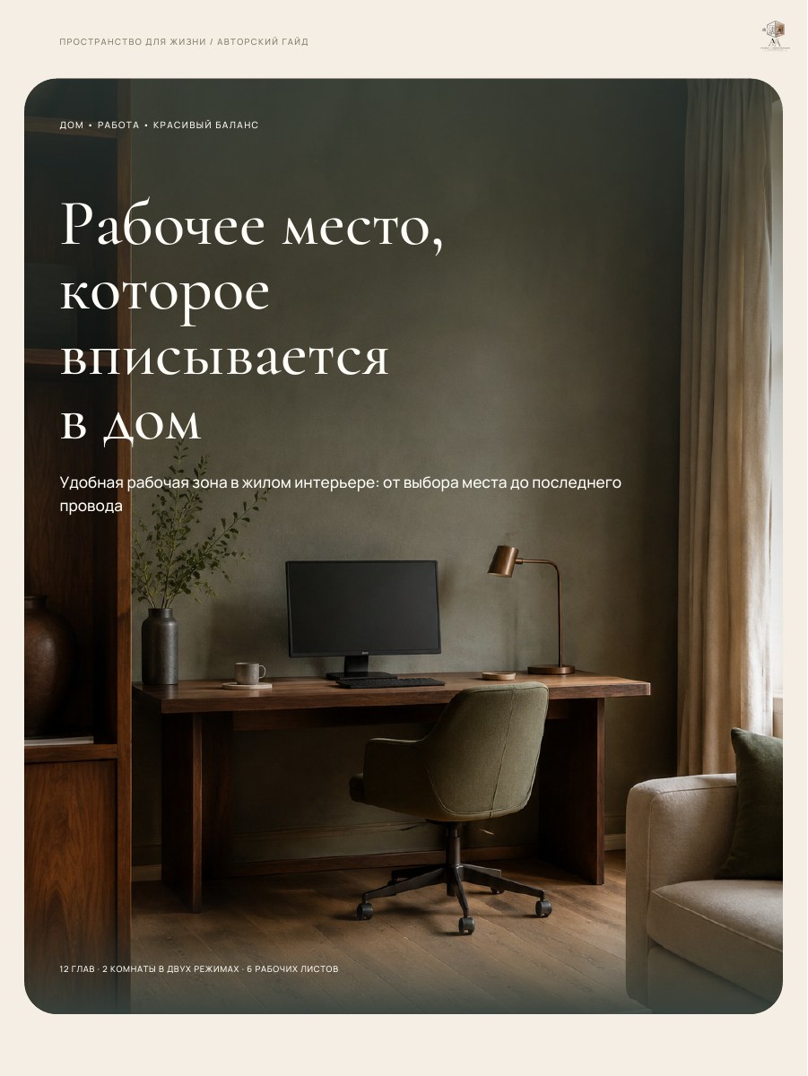 Обложка гайда «Рабочее место, которое вписывается в дом»